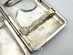 Antique Japanese Fine 950 Sterling Silver Cigarette Case Holder & Lighter Lot