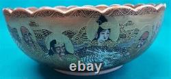 Antique Japanese Fine Satsuma Immortals Bowl