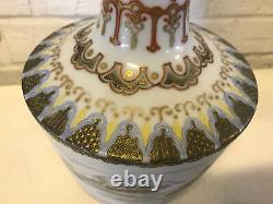 Antique Japanese Porcelain Finely Detailed Hand Painted Vase Figures Mountains