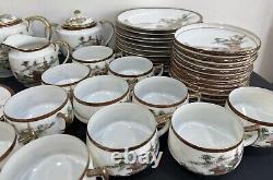 Antique Japanese, Satsuma , Fine Porcelain Complete Tea Set For 12, Signed