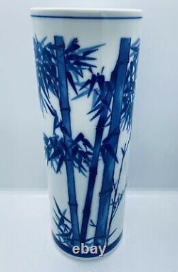 Antique Meiji Signed Japanese Studio Fine Porcelain Brush Pot Vase