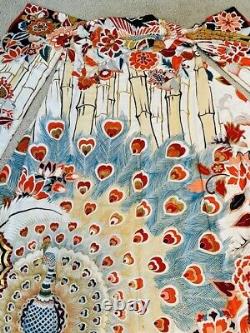 Antique OBI KIMONO FINE Old Japanese Silk Embroidered CIRCA 1870 LOCAL PICK UP