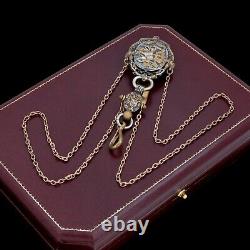 Antique Vintage Art Nouveau Japanese Shakudo Mixed Metals Pocket Watch Fob 35.7g