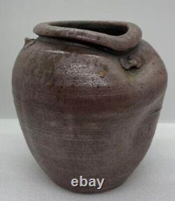 BIZEN Vase 19TH CENTURY Old Pottery 7.9 in Antique EDO Period Fine Art Japanese