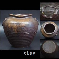 BIZEN Ware Vase 17TH CENTURY Old Pottery Antique EDO Period Fine Art Japanese
