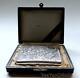 BOXed & FINE Japanese STERLING SILVER 950 carved PAISLEY Cigarette/Card CASE