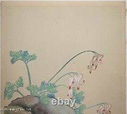 Beautiful Vintage/Antique Japanese Woodblock Flora Landscape Signed, Fine 2 of 3