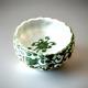 Brush Washer Footed Meiji /Taisho Fine White Porcelain, Lotus Floral Decor, Mark