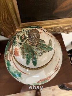 Chinese Porcelain famille Verte Vase with fine french gilt bronze mounts 46 cm