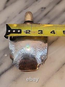 Excellent Japanese 950 Silver Curved and Hammered Spirit Flask WWII No Monogram