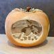 Extremely Fine Japanese Persimmon with Micro Etching Carved Scene Inside Signed