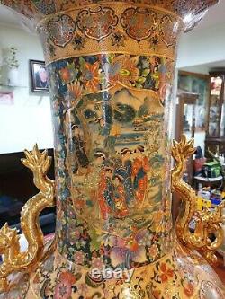Extremely Huge Beautiful Chinese / Japanese Oriented Scene Vase Vase B / 72H