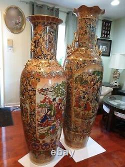 Extremely Huge Chinese / Japanese Oriented Scene Vase Vase A / 62H