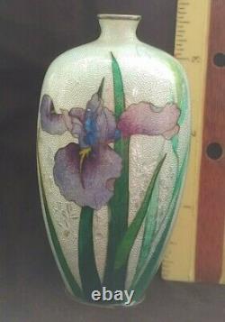 FINE Antique Japanese Cloisonné TSUIKI-JIPPO Vase by KAWAGUCHI, BAWZAEMON 3.5