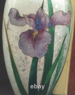 FINE Antique Japanese Cloisonné TSUIKI-JIPPO Vase by KAWAGUCHI, BAWZAEMON 3.5