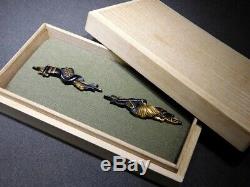 FINE Flag & Saihai Samurai Tools MENUKI 18-19thC Japanese Original Antique Edo