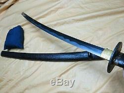 FINE HADA HAMON antique sword Katana Samurai Japanese fuchi seppa saya edo