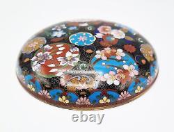 FINE JAPANESE MEIJI PERIOD CLOISONNE CIRCULAR BOX 19th Century