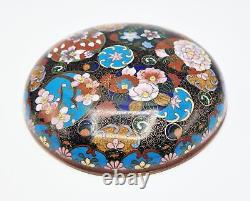 FINE JAPANESE MEIJI PERIOD CLOISONNE CIRCULAR BOX 19th Century