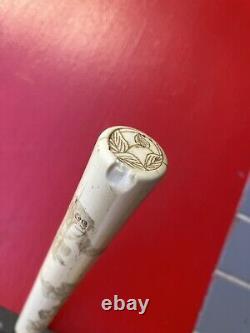 FINE QUALITY ANTIQUE WALKING CANE STICK HAND CARVED Chinese or Japanese