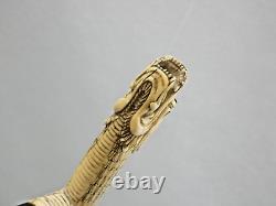 FINE QUALITY ANTIQUE WALKING CANE STICK HAND CARVED DRAGON Chinese or Japanese