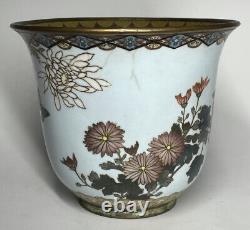 FINE & Rare Silver Wire & Wireless Cloisonne Japanese Meiji Era Cache Planter