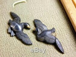 FINE Wild goose MENUKI 18-19thC Japanese Edo Antique for Koshirae