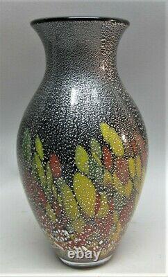 Fine 10.5 JAPANESE OSAKA Art Glass Vase by TOSTI IWATA c. 1950s Murano