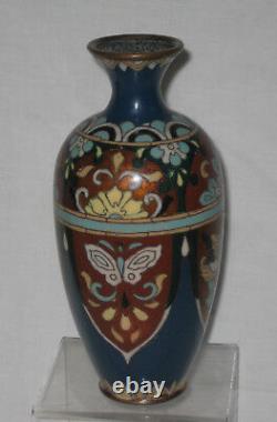 Fine 7.5 Japanese Meiji Era Cloisonne Vase c. 1900