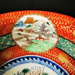 Fine Antique 19th C. Japanese Porcelain Meiji Imari Large Panels Bowl Detailed