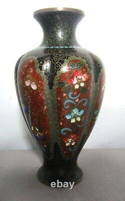 Fine Antique 5 MEIJI-ERA 6-Sided Japanese Cloisonne Vase, circa 1890