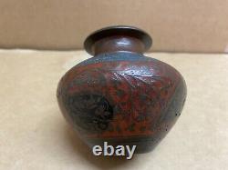 Fine Antique Chinese / Japanese Bronze Dragon Censer Bowl