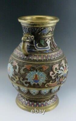 Fine Antique Chinese / Japanese Champleve Enamel Lamp or Vase Body