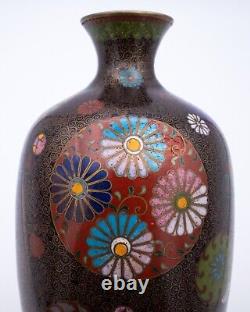 Fine Antique Japanese Cloisonne Enamelled Vase. Meiji period. Height 21 cm
