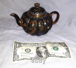 Fine Antique Japanese Cloisonne Small Teapot