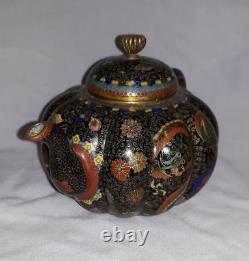 Fine Antique Japanese Cloisonne Small Teapot