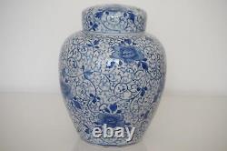 Fine Antique Japanese Ginger Jar Blue & White Seto Ware 19th-20th Century