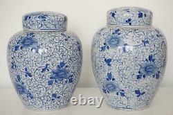 Fine Antique Japanese Ginger Jars Blue & White Seto Ware -Nineteenth Century