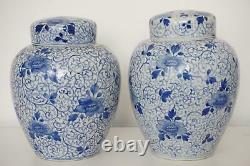 Fine Antique Japanese Ginger Jars Blue & White Seto Ware -Nineteenth Century