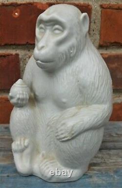 Fine Antique Japanese Hirado Porcelain Figure Of An Ape 7 1/2'', marked
