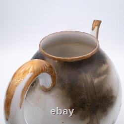 Fine Antique Japanese Kutani Porcelain Teapot and Sugar Bowl. Early 20th century