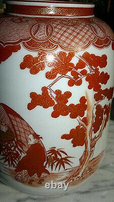 Fine Antique Japanese Kutani Yaki Porcelain Vase Meiji c1870 Mark 8.5 tall