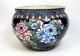 Fine Antique Japanese Kyoto Tanzan Moriage Enamel Satsuma Jardiniere Planter