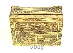 Fine Antique Japanese Meiji Period Komai Style Damascene Box