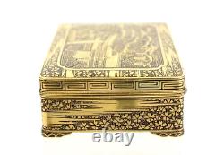 Fine Antique Japanese Meiji Period Komai Style Damascene Box