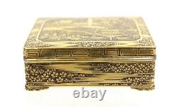 Fine Antique Japanese Meiji Period Komai Style Damascene Box