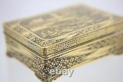 Fine Antique Japanese Meiji Period Komai Style Damascene Box