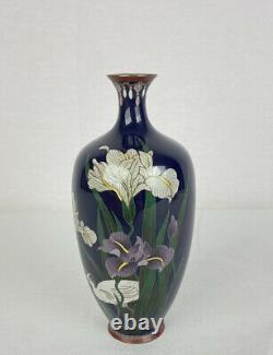 Fine Antique Japanese Meiji Silver Wire Cloisonne Vase