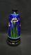 Fine Antique Japanese Meiji Small Cloisonne Vase with Iris Flower, 4 7/8 Tall