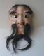 Fine Antique Japanese Noh mask. Long Bearded man. Ca 1880